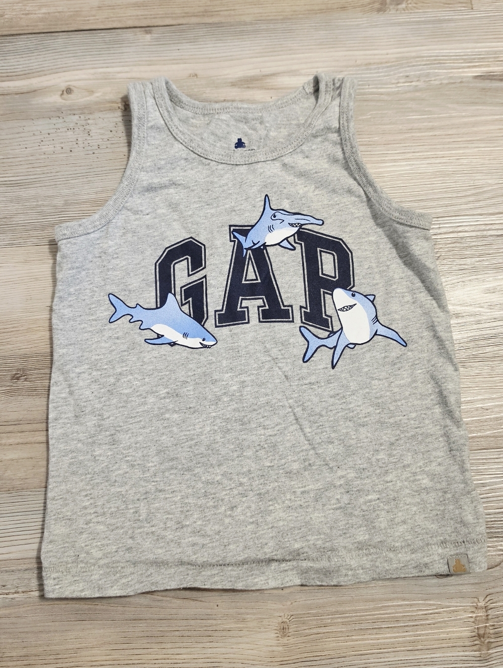 Baby Gap Toddler Boys Sleeveless Shark Tank Top Size 2t